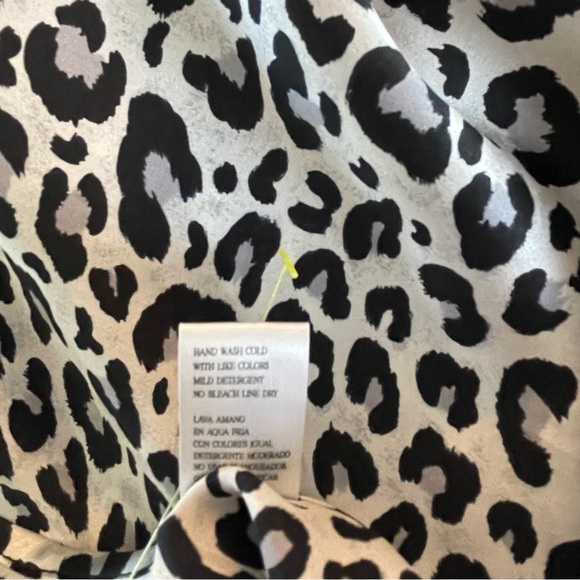 New! DS vintage Silkscreen silk Leopard Print slip dress 20678 - Picture 8 of 9